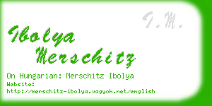 ibolya merschitz business card